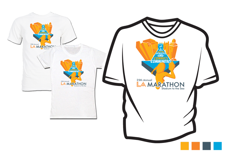 T-shirt design for 25th annual LA Marathon